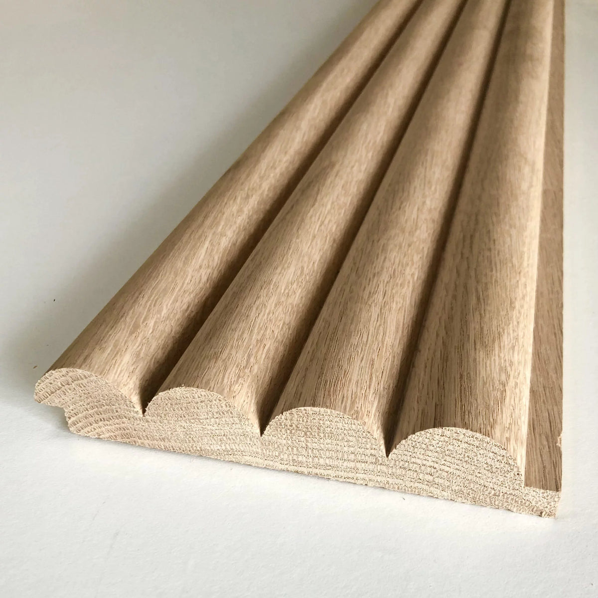 Fluted Round Wood Wall Paneling 5.5” X 72" Oak X1006