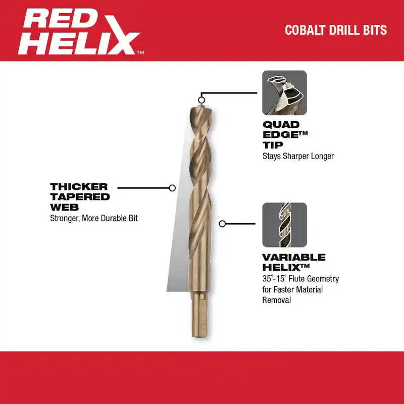 Red Helix Drill Bit Set 6-Piece V8225