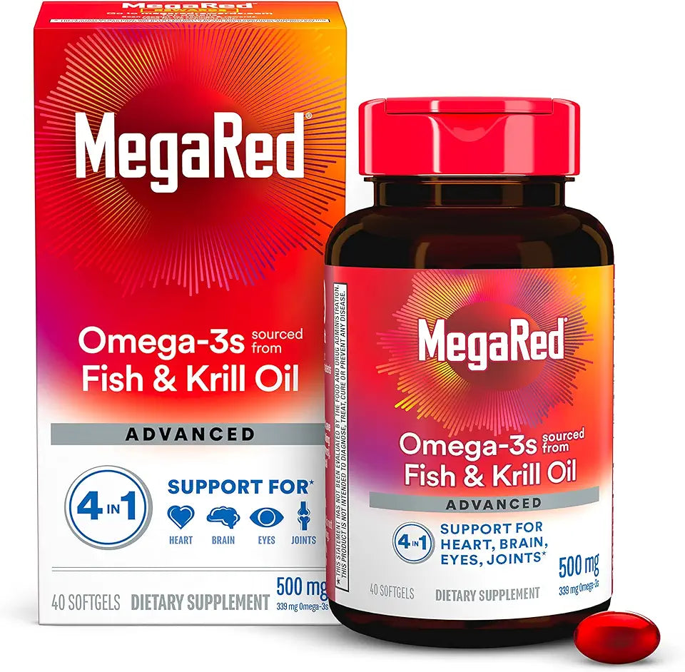 Omega-3 Krill Oil 500mg Supplement 40 Count R454937