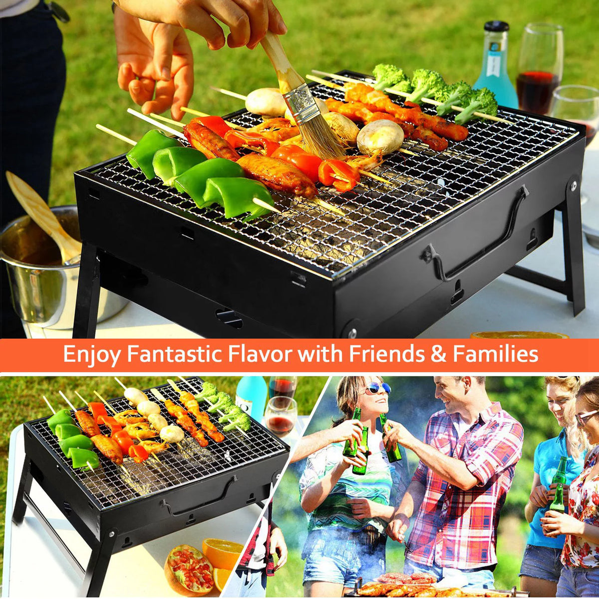 Portable Charcoal BBQ Grill O94932