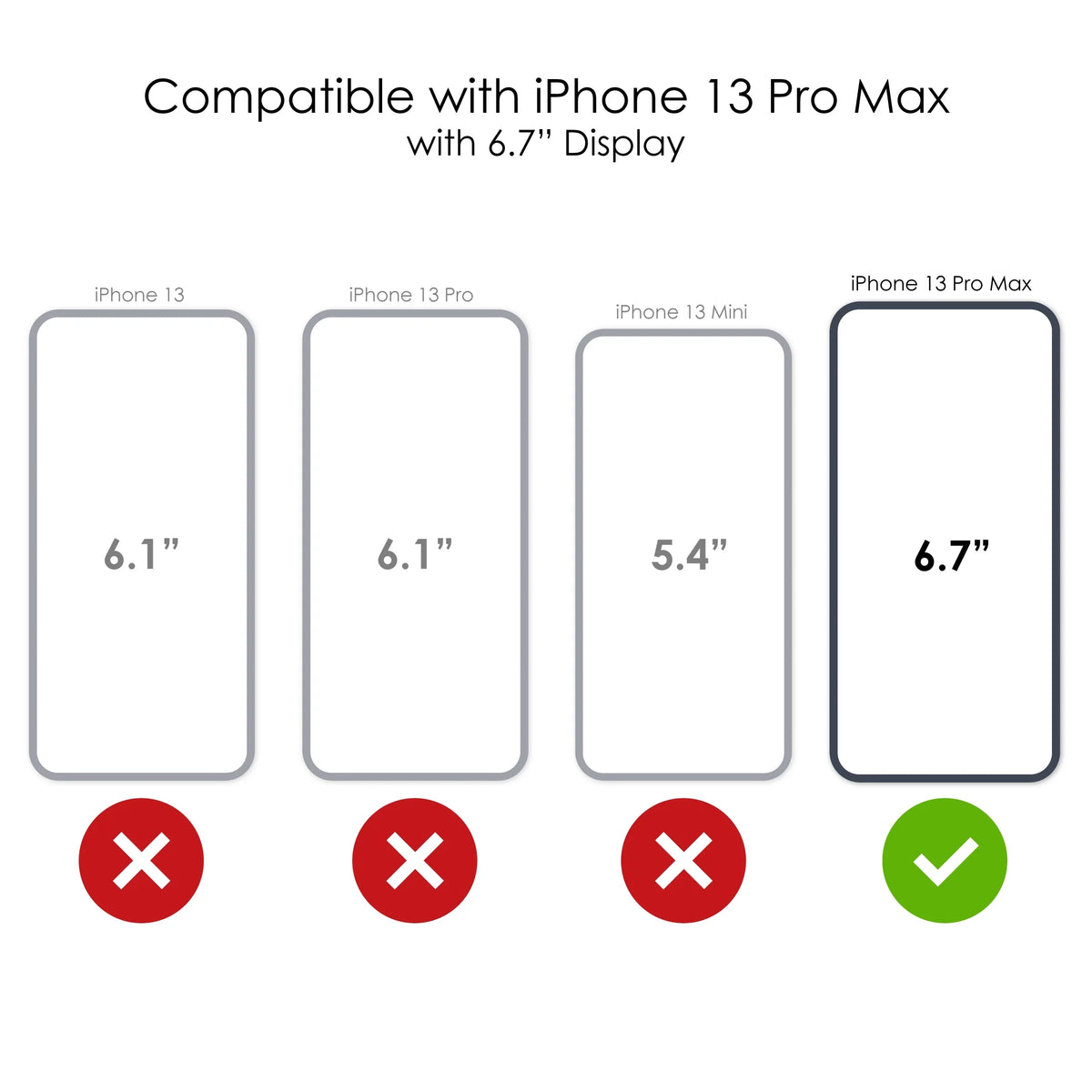 Clear Shockproof Hybrid Case for iPhone 13 Pro MAX with TPU Bumper Acrylic Back Tempered Glass Screen Protector X355935