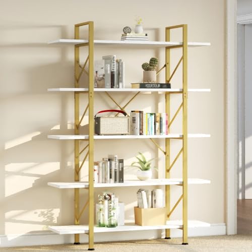 5 Tier Gold Bookshelf B148