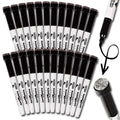Black Dry-Erase Markers with Erasers, Pack of 24 H99625