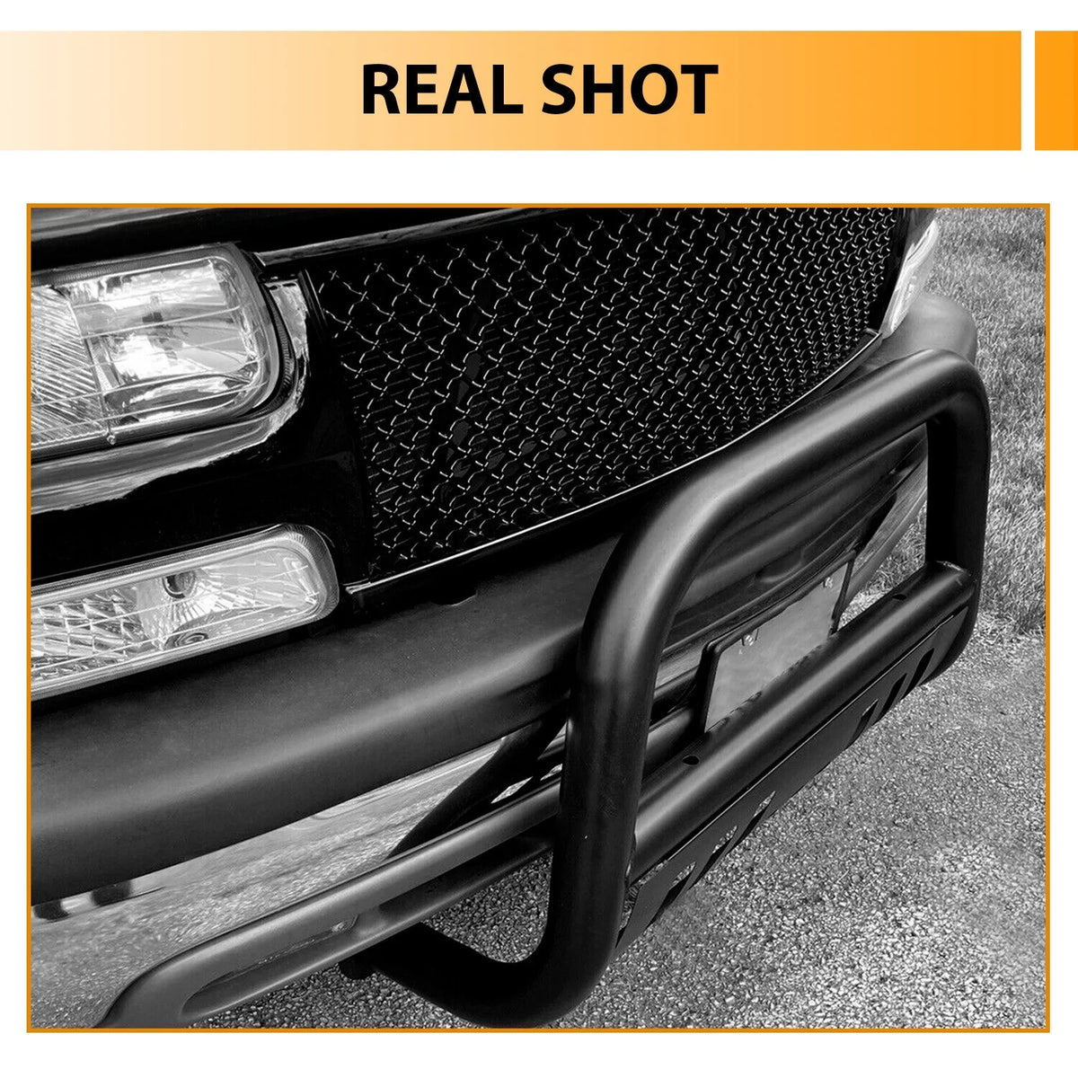 Black 3" Bull Bar Bumper Grille Guard J91688