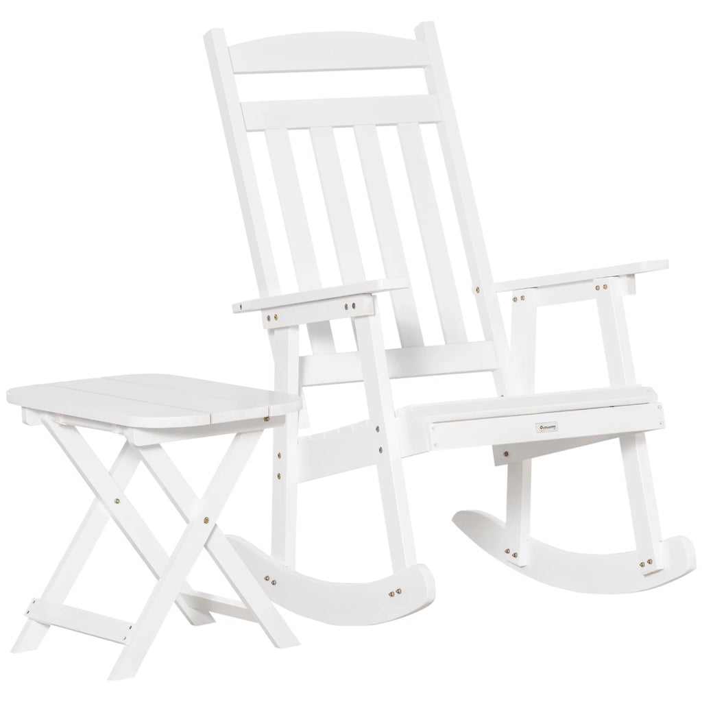 Wooden Rocking Chair Set with Foldable Table Z14617