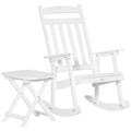 Wooden Rocking Chair Set with Foldable Table Z14617