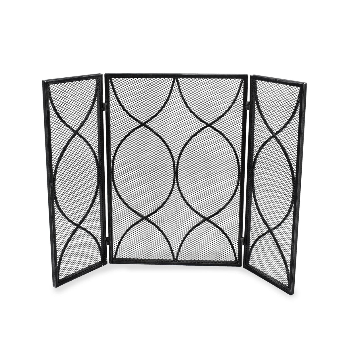 Three Panel Iron Firescreen V8342