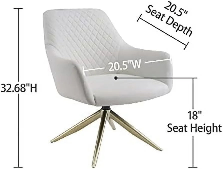 Gray Faux Leather Swivel Desk Chair Set of 2 G126034