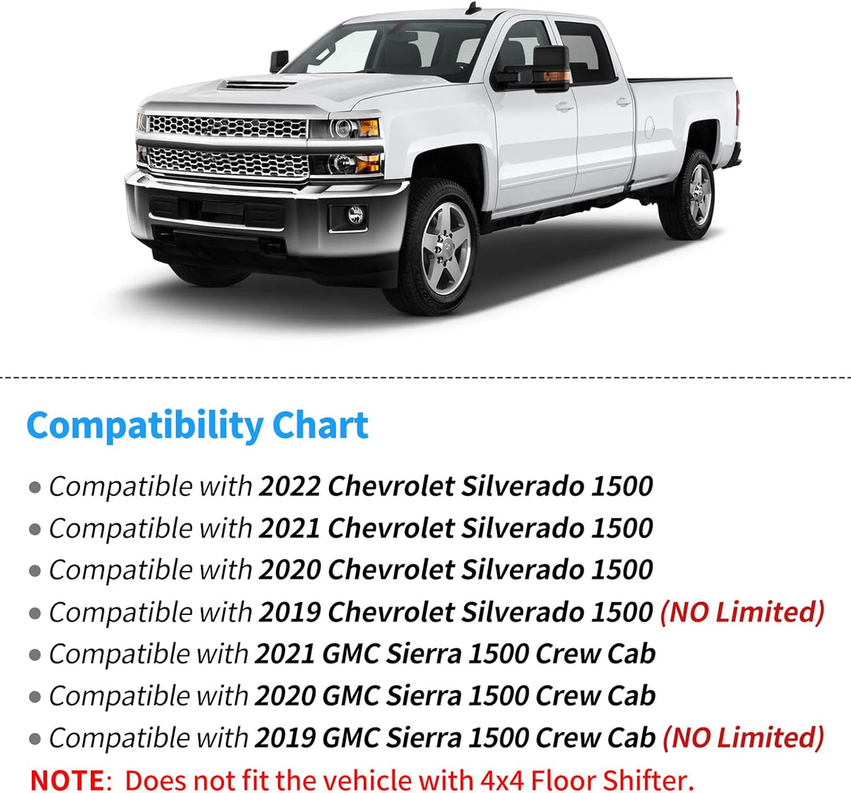 Floor Mats for 2019-2022 Chevrolet Silverado 1500/GMC Sierra 1500 Crew Cab B50925