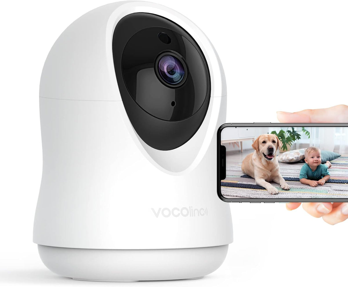 1080P Indoor Pan/Tilt Security Camera with Night Vision and 2-Way Audio J4093
