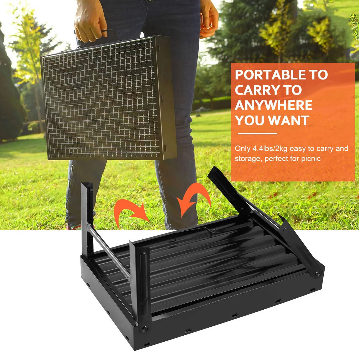 Portable Charcoal BBQ Grill O94932