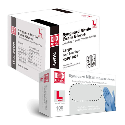 1000pc Blue Nitrile Exam Gloves J282065